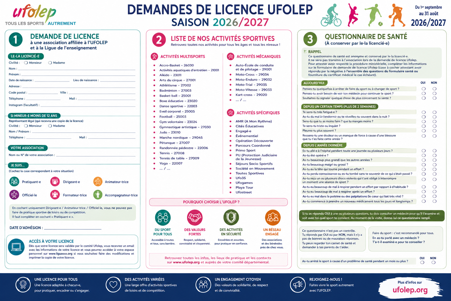 DEMANDE DE LICENCE