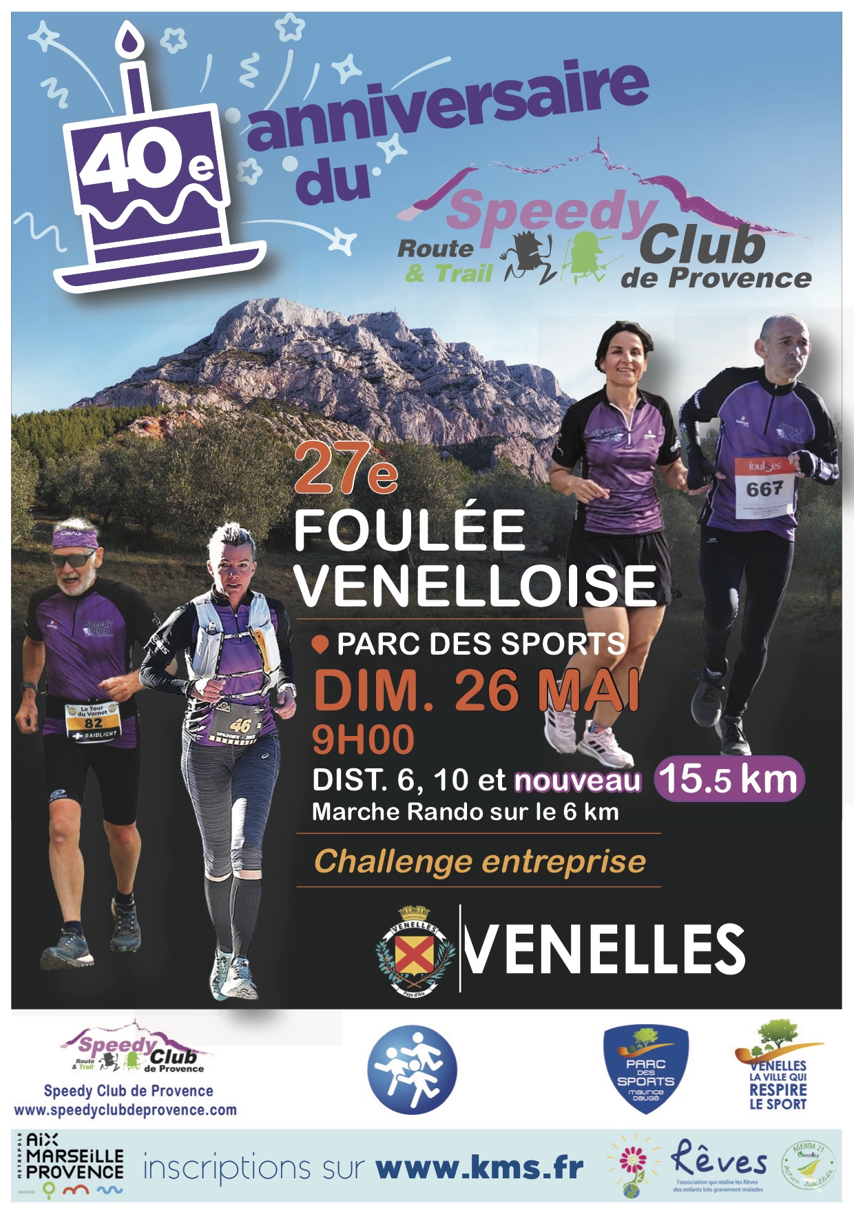 Affiche 27e édition de La Foulée Venelloise