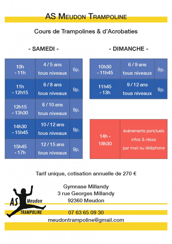 ASM horaire