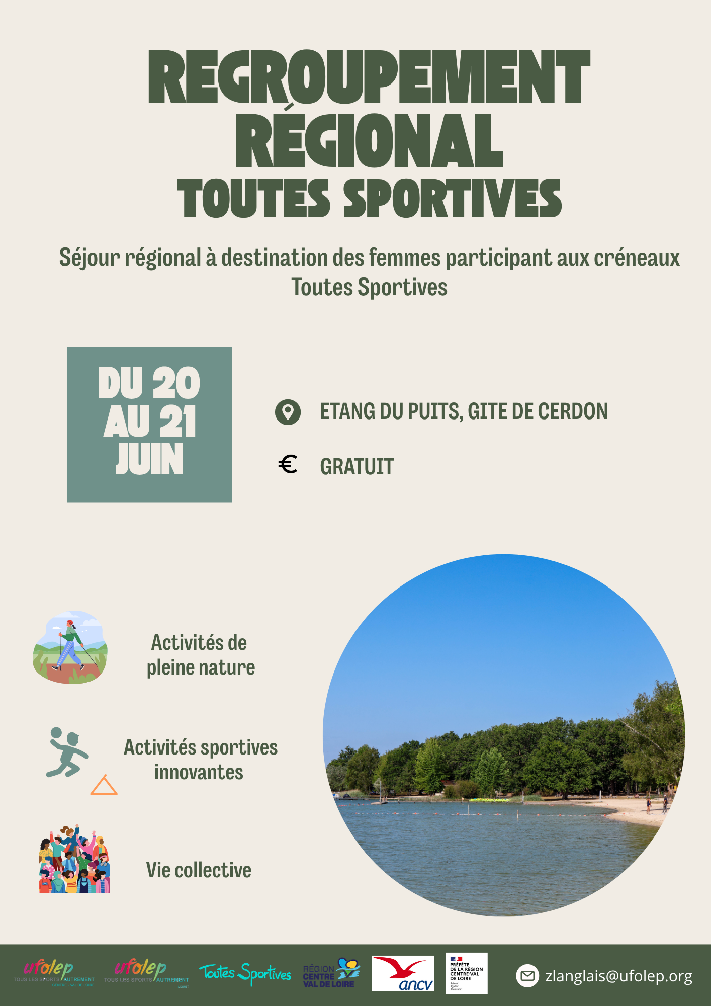 Affiche TOUTES SPORTIVES UFOLEP R&eacute;gionale - Cerdon Juin 2026